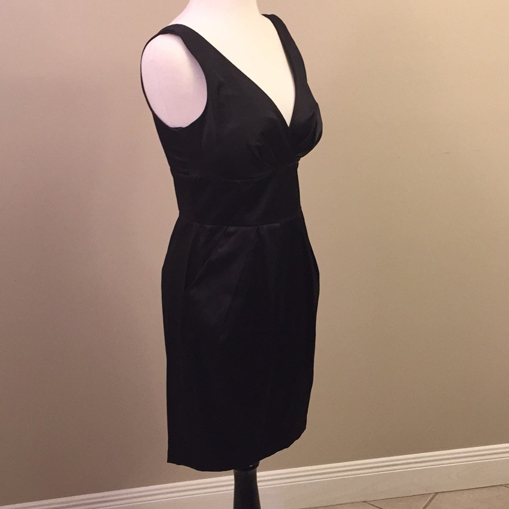 Bisou Bisou satin LBD with pockets size 6